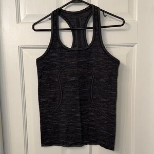 Lululemon Athletica Black/Dark gray Tank Top